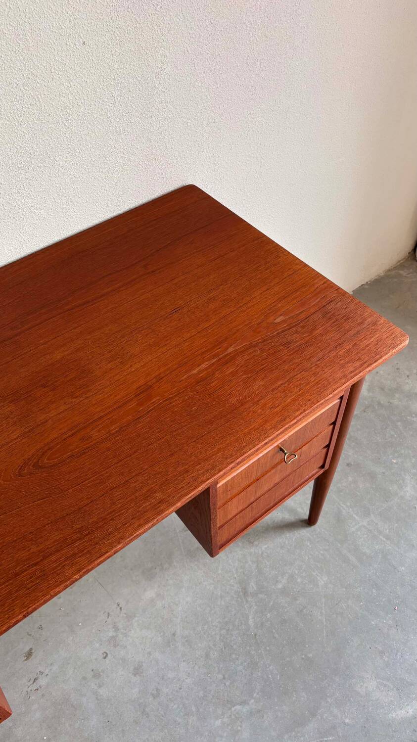 Vintage Danish free standing desk teak