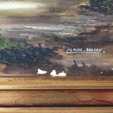Huile sur toile signée claude rogeon