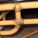 Bamboo and glass coffee table 1970
