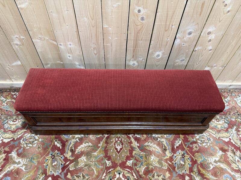 Banc coffre époque Louis Philippe en chêne massif