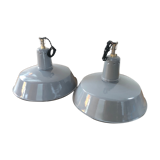 Pair of factory enamelled suspension lamp