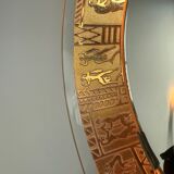 Decorative wall mirror with lighting by M. Furgeri, Italy, 1960s