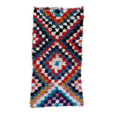 Tapis Berbère Boucherouite coloré - 85 x 153 cm