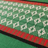 Basque green tablecloth and its 12 napkins