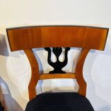 German Biedermeier Chairs in Cherry Veneer, 1830, Set of 4