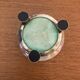 Alabaster pocket ashtray with 3 brass feet