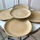 Set of 5 stoneware plates made in France 60s and 70s