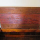 Antique trunk bench - Louis Philippe style - trunk seat - solid wood