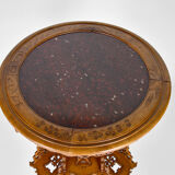 Japanese rotating library pedestal table by Gabriel Viardot, 1880