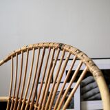Paire de fauteuils en rotin