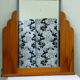 Art deco mirror, and column wooden frame
