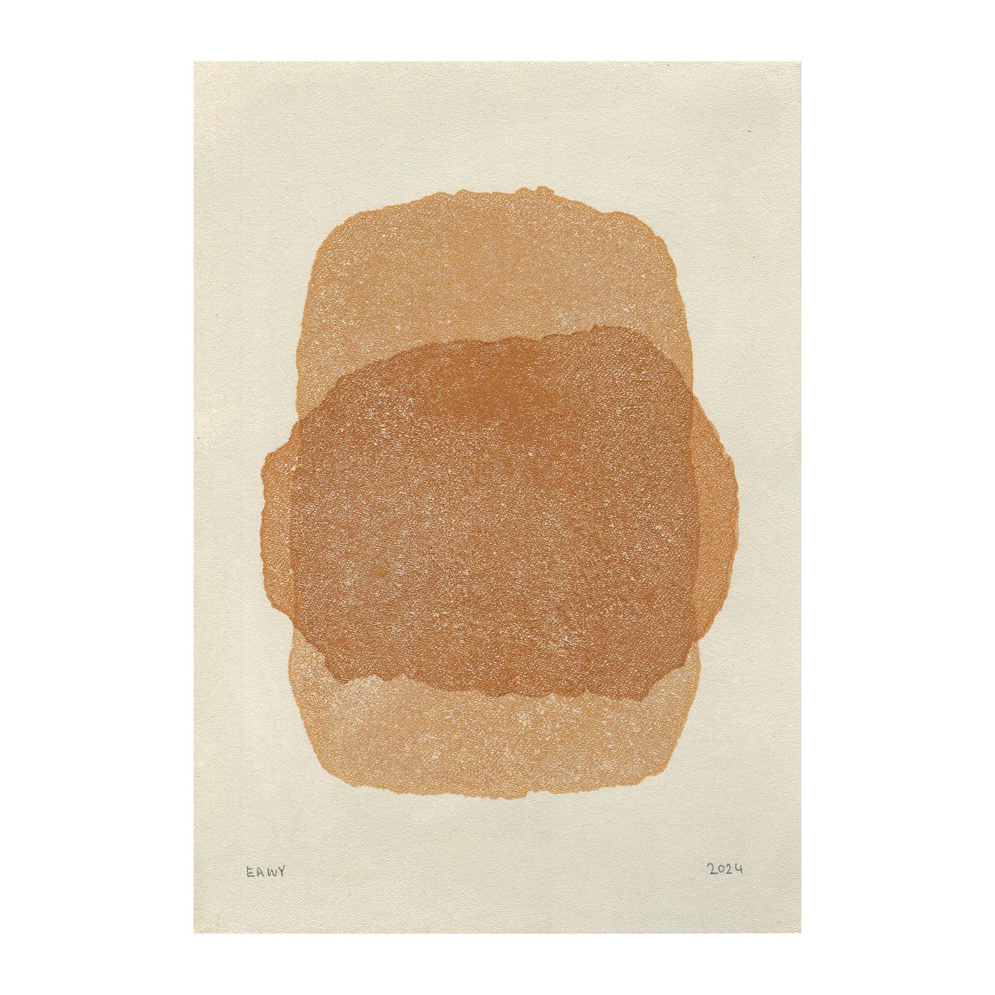 Painting on paper - rock - signed eawy