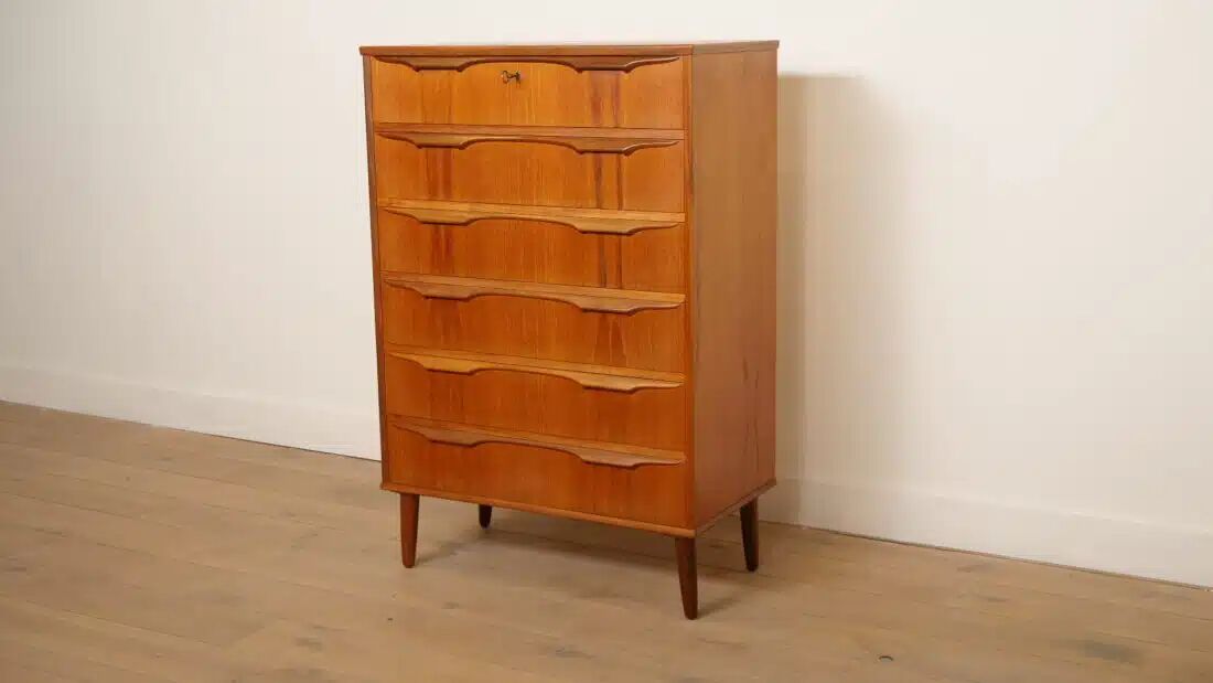 Vintage Danish chest of drawers | Teak | 6 drawers | 122 cm