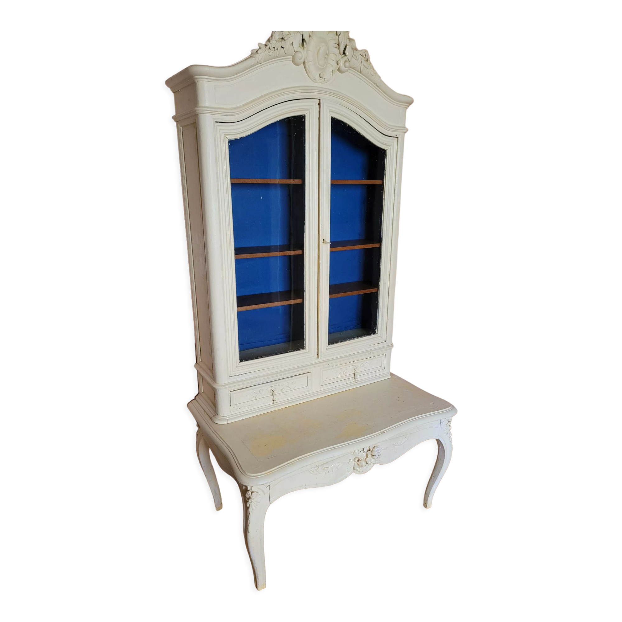 Italian rococo showcase secretary