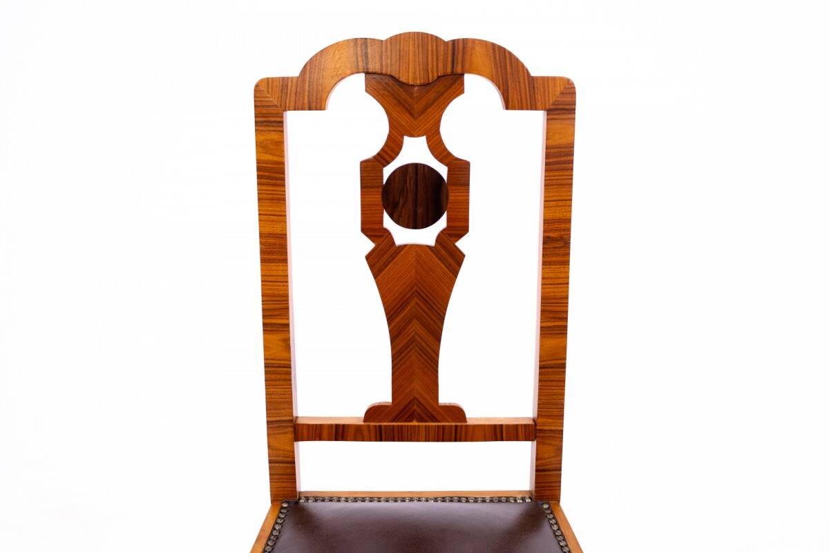 A set of Art Deco chairs, 1940s, Poland.