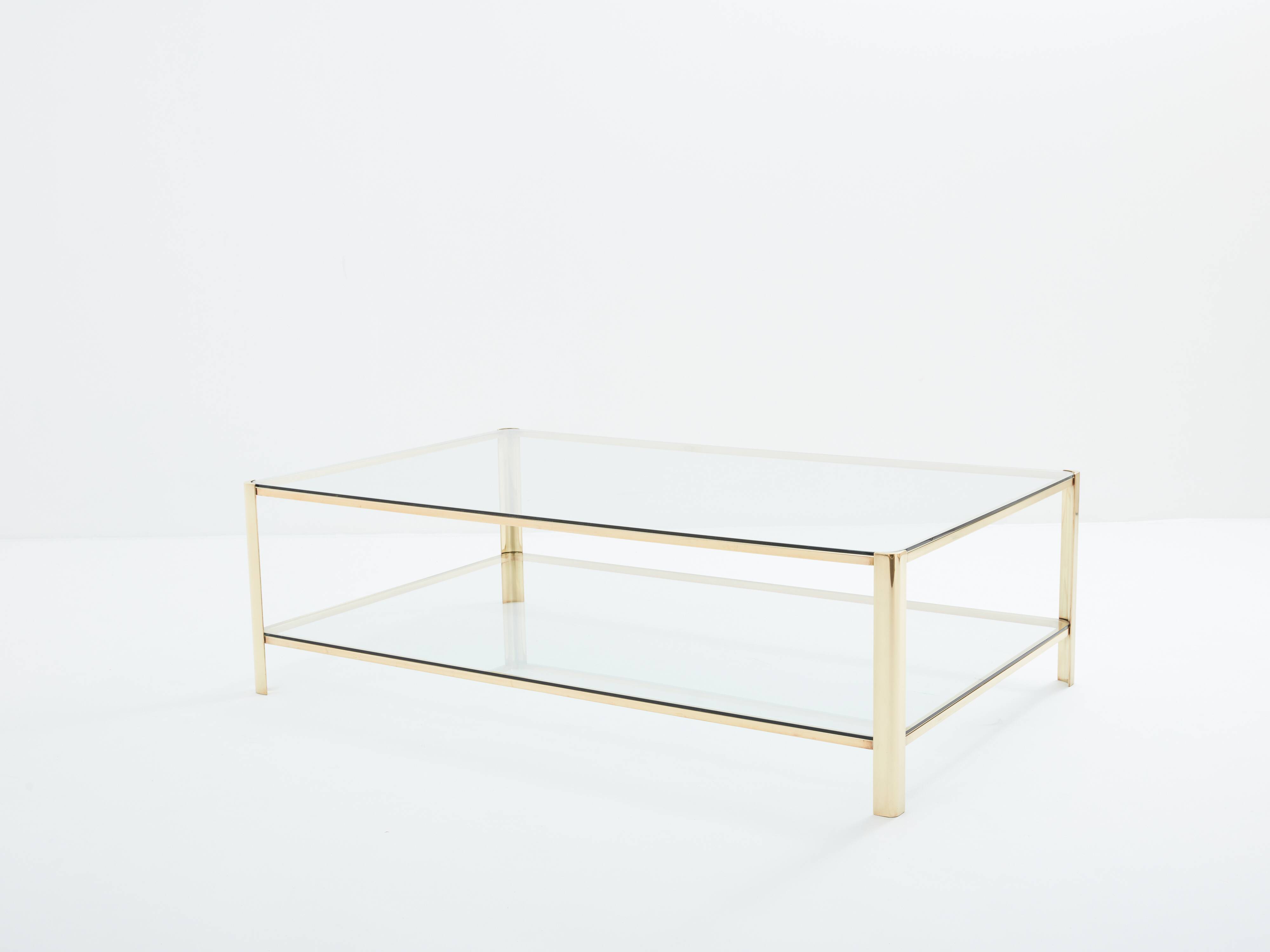 Bronze coffee table JT Lepelletier for Broncz circa 1960