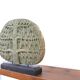 Stone tree sculpture, wooden base, 70s