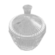 1950s Covered Jar Candy Dish / Candy Box Cut and Chiseled Glass