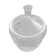 1950s Covered Jar Candy Dish / Candy Box Cut and Chiseled Glass