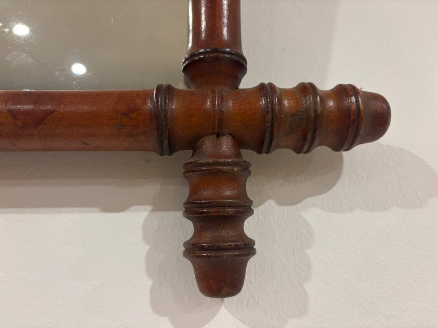 Bamboo Mirror Napoleon III Turned Wood 19th Century