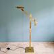 Brass articulated chandelier with counterweight, Hollywood Regency style, 1970-80.