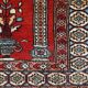 Tapis de prière vintage fait main Lahore pakistanais 62cm x 92cm (1970s)