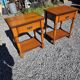 Pair of cherry wood bedside tables from the mid-20th century.