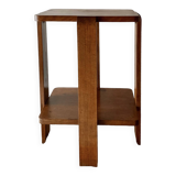 Art Deco Side Table with double top in walnut