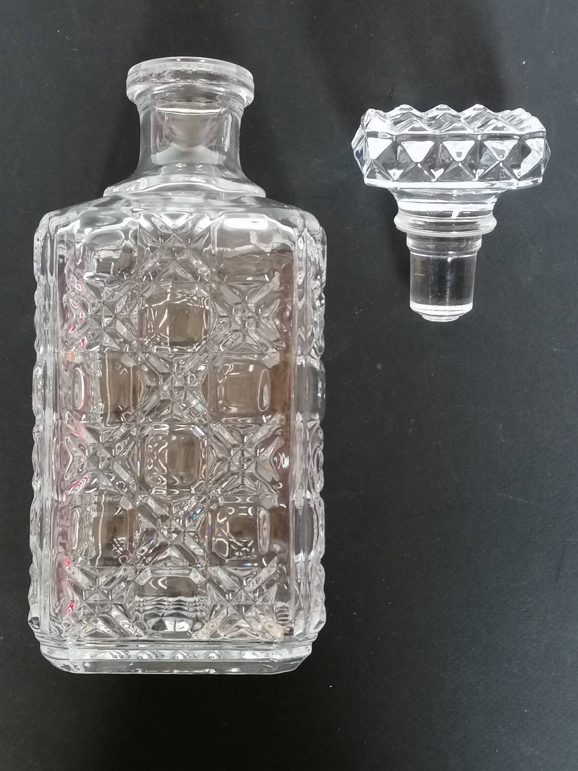 Crystal diamond whiskey bottle