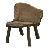 Sturdy Wabi Sabi chair in solid wood, 1950
