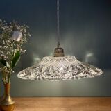 Vintage moulded glass pendant light - tableware collection -