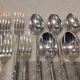 6 lunch forks 6 coffee spoons silver plated metal goldsmith SFAM Russian