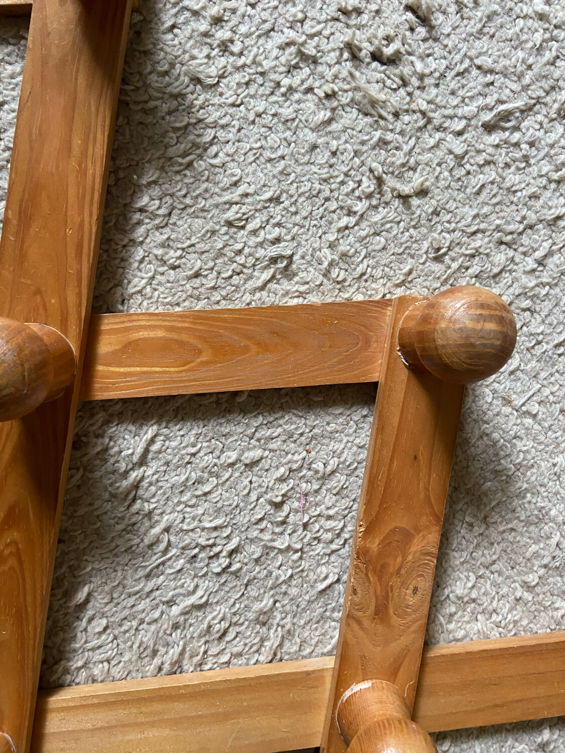 Vintage accordion wall coat rack