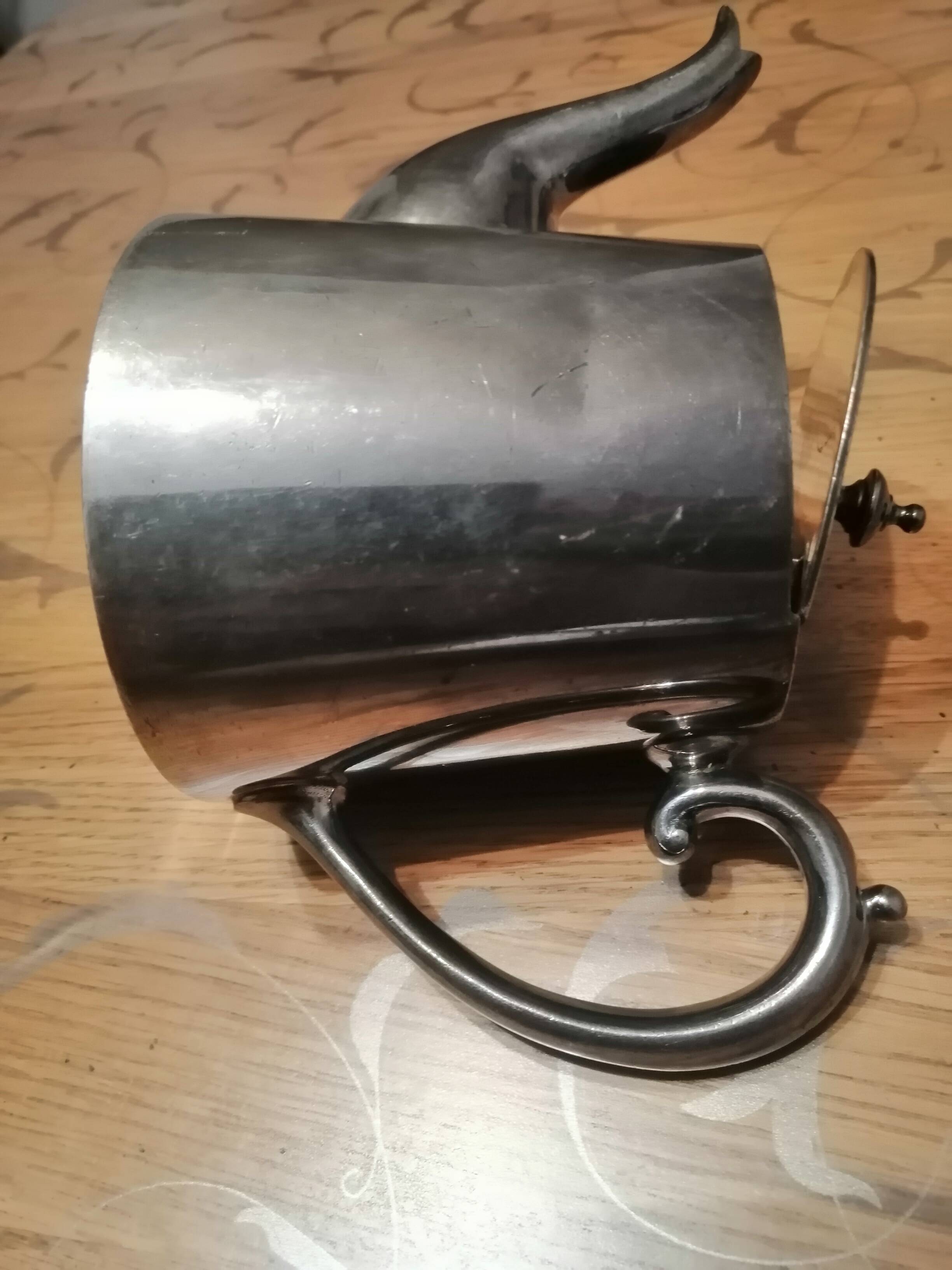 silver-plated teapot