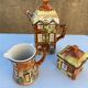 English tea service 3 rooms teapot sugar bowl milk pot