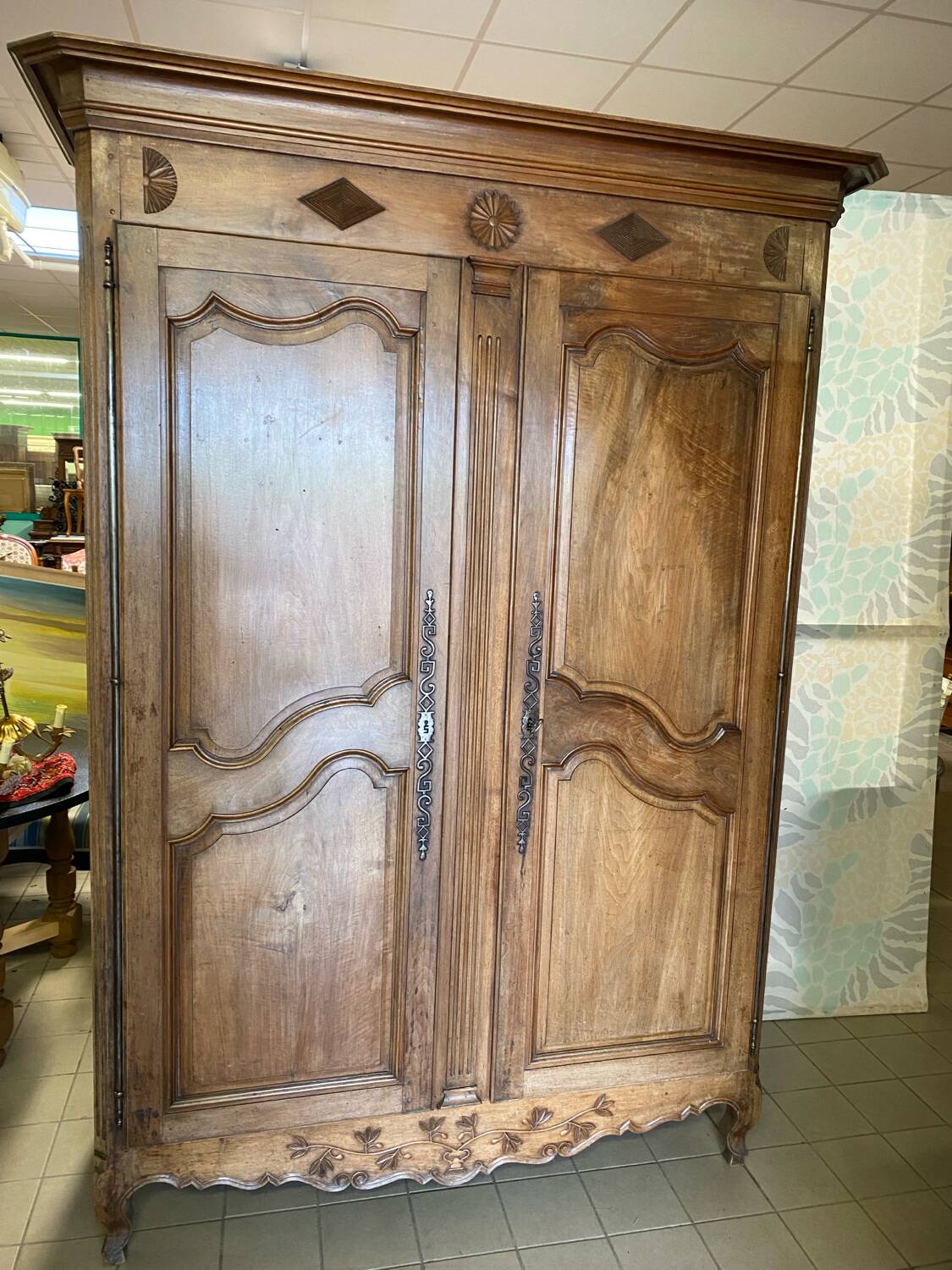 19th walnut wardrobe