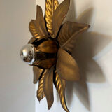 Golden flower wall light from the 70s
