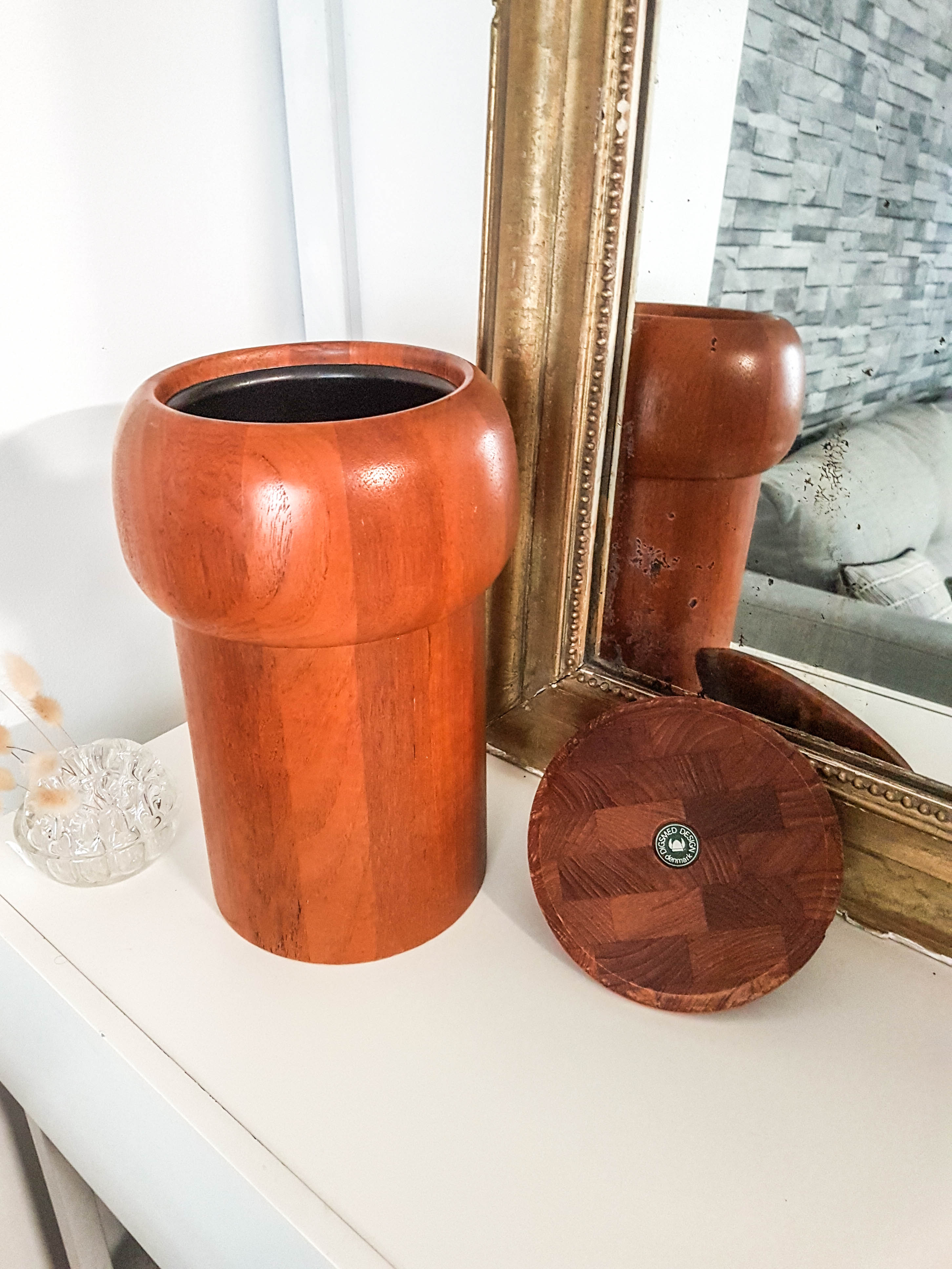 Danish Scandinavian ice bucket in Digsmed teak
