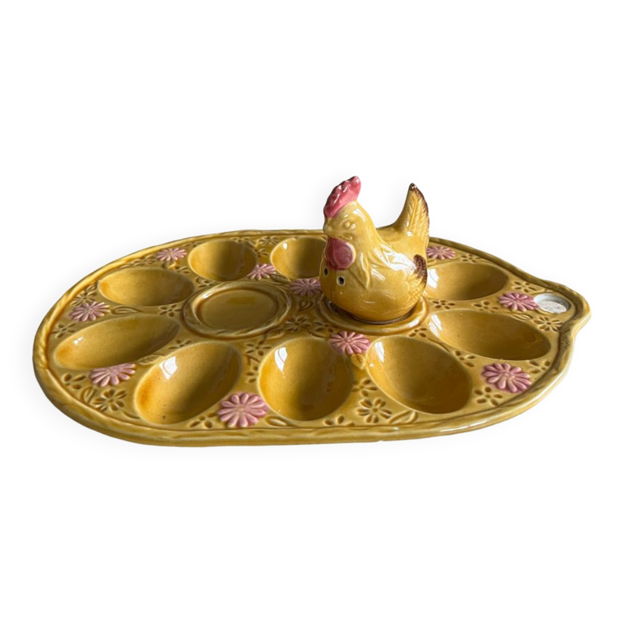Ceramic chicken egg dish