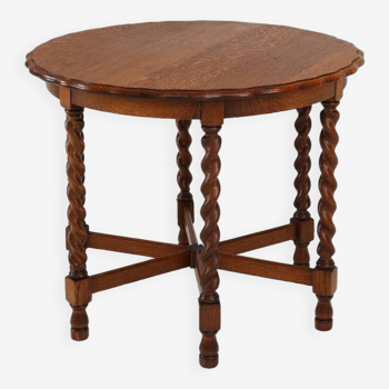 Table d'appoint ancienne en chêne 1890