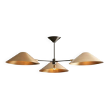 1950s Mid Century Brass Simms 3-Light Sputnik Chandelier – Curved Arm Linea