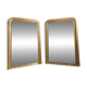 Pair of Louis Philippe period mirrors in gilded wood 1.30m x 89cm