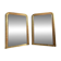 Pair of Louis Philippe period mirrors in gilded wood 1.30m x 89cm