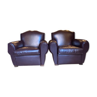 Pair of 50s club armchairs