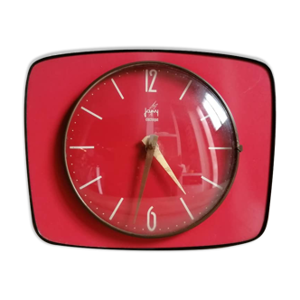 Vintage red formica clock