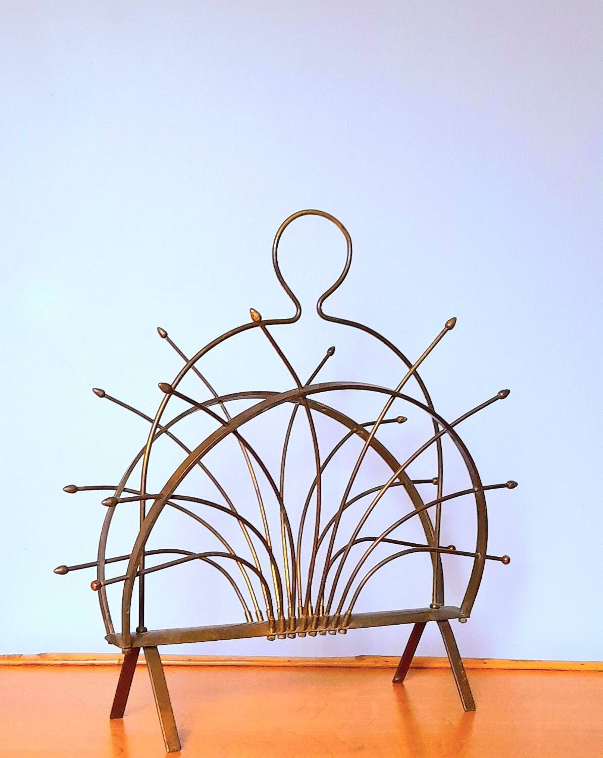 Brass magazine rack 60s