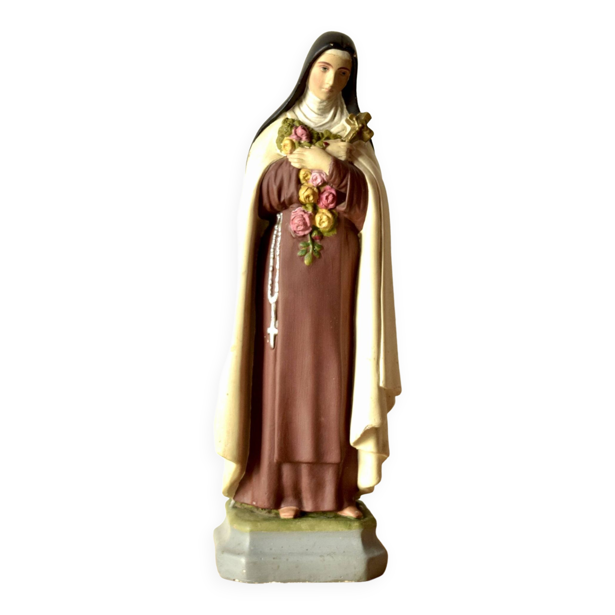 Statue of Saint Therese of Lisieux in plaster - signed Guido Casci - 43 cm