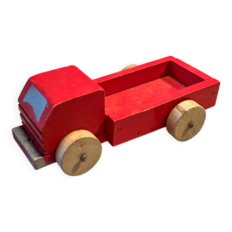 Wooden flatbed truck, antique toy
