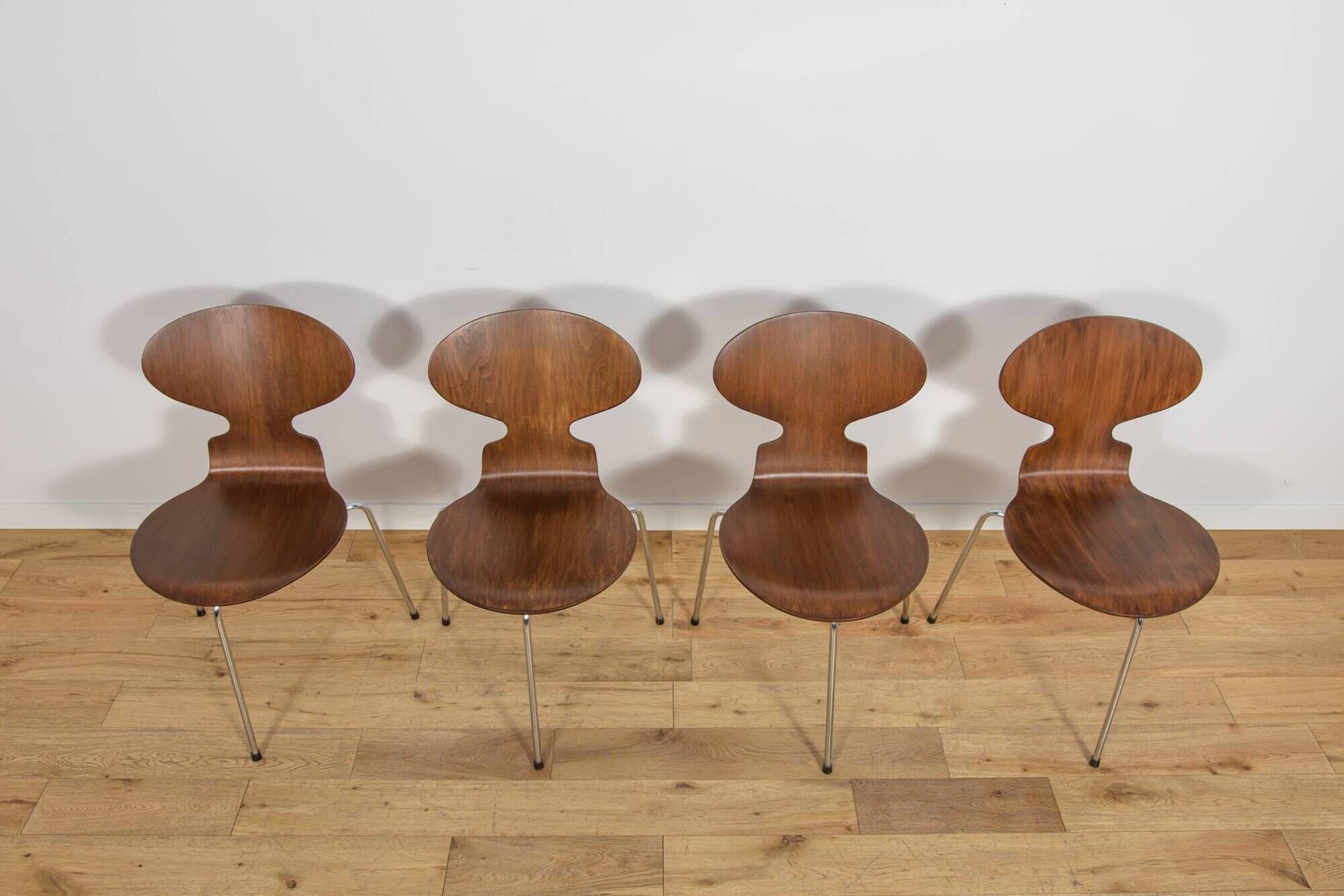 Mid-Century Model 3101 Ant Dining Chairs by Arne Jacobsen for Fritz Hansen, Denmark, 1970s, Set of 4