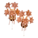 Pink lily spectacular Murano wall lamps by Franco Luce 1970